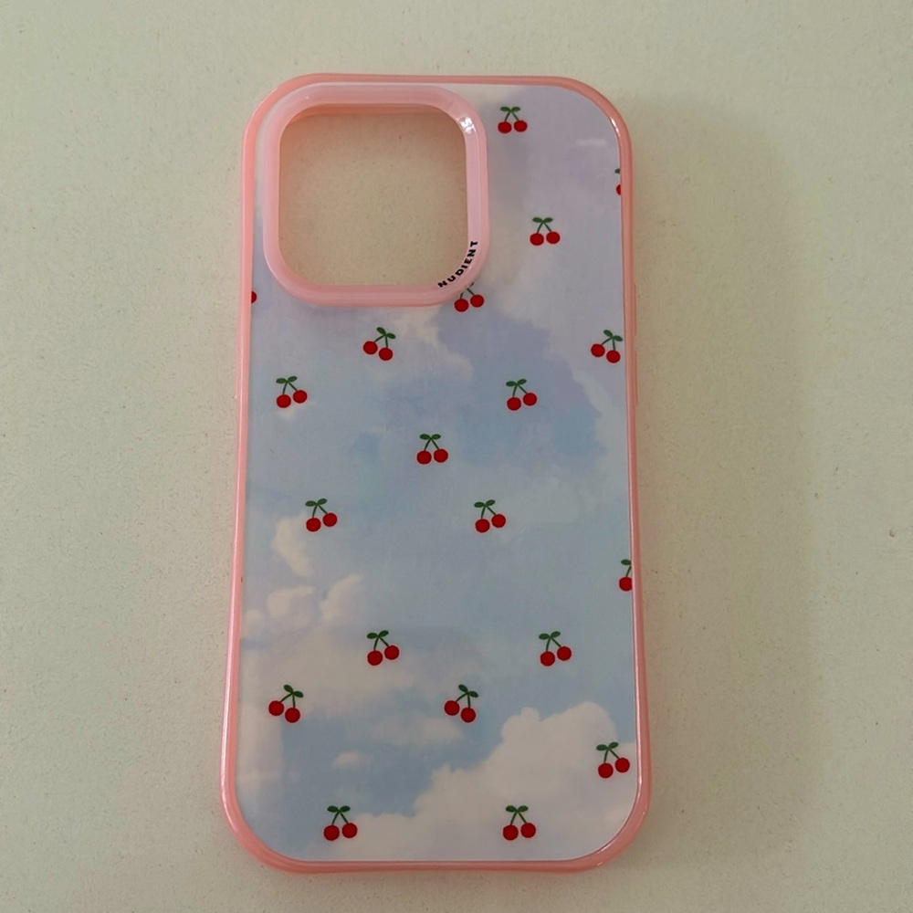 Nudient iPhone 14 pro Case- Cloud Cherry